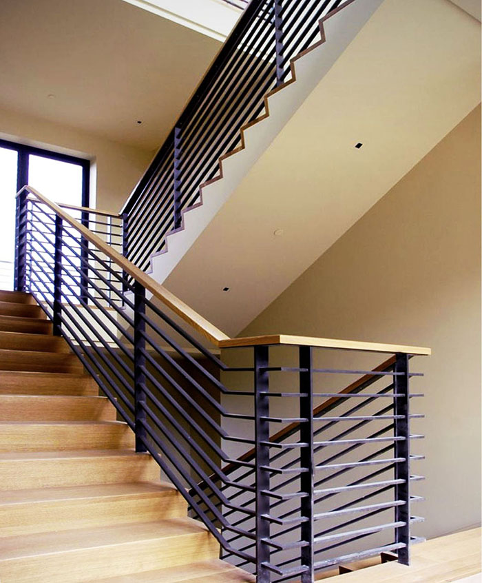 Tay vịn cầu thang sắt đơn giản hiện đại